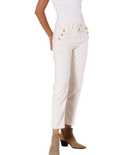 Mason's Agnes sailor pantalones de mezclilla para mujer - Blanco