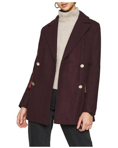 Pepe Jeans Double-Breasted Coats - Purple