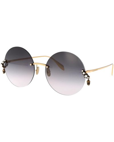 Alexander McQueen Stylische sonnenbrille am0418s - Grau
