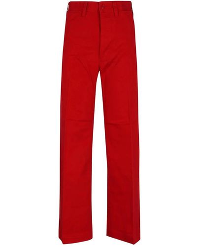 Ralph Lauren Straight Trousers - Red