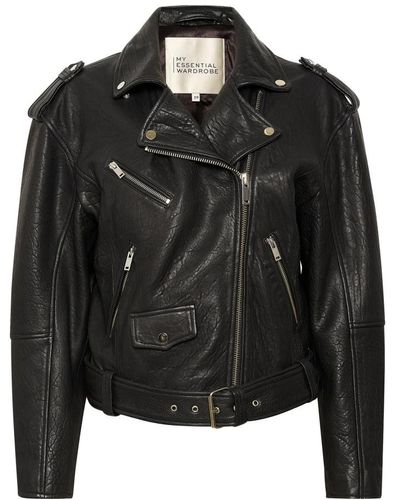 My Essential Wardrobe Jackets > leather jackets - Noir