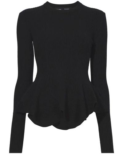 Proenza Schouler Round-Neck Knitwear - Black