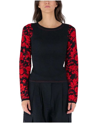 Desigual Round-Neck Knitwear - Red