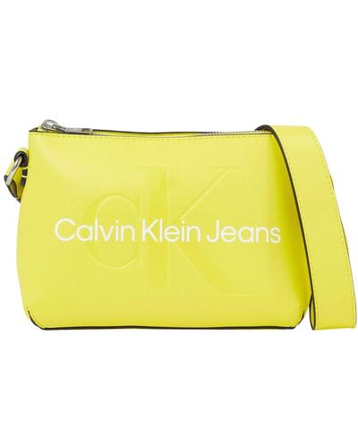 Calvin Klein Sculpted borsa a tracolla gialla - Giallo