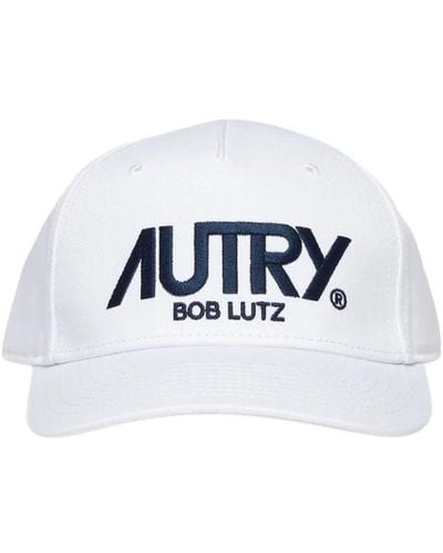 Autry Baseball cap in einfarbiger baumwolle mit gesticktem logo - Weiß