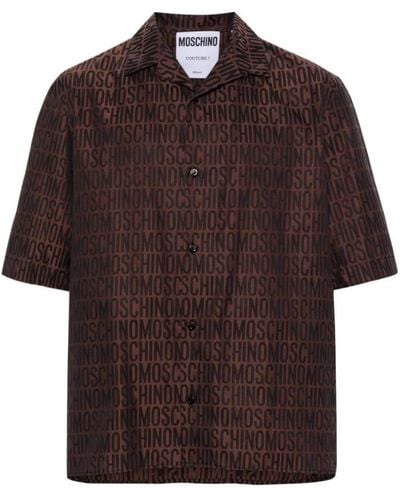 Moschino Short Sleeve Shirts - Brown