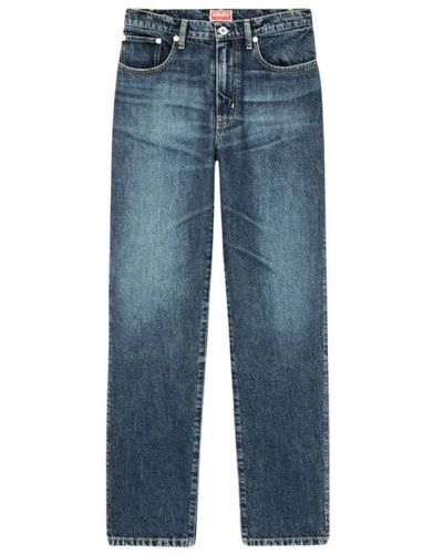 KENZO Rock jeans rectos - Azul