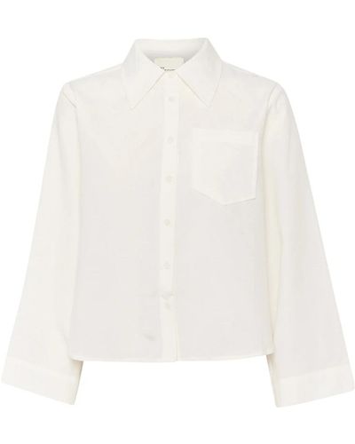My Essential Wardrobe Zeniamw hemdbluse snow - Weiß