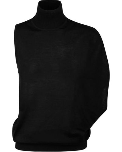 Calvin Klein Chaleco asimétrico negro suéteres