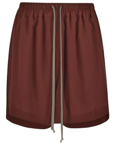 Rick Owens Shorts > casual shorts - Marron