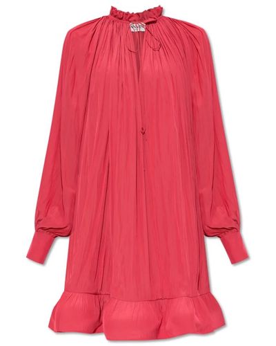Lanvin Kleid mit rüschenbesatz - Pink