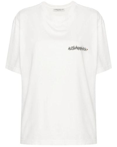 Alessandra Rich Tops > t-shirts - Blanc