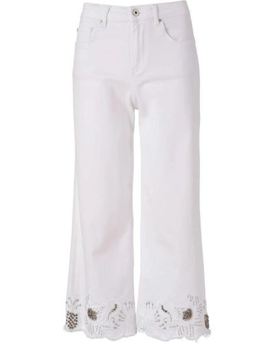 Fracomina Trousers > cropped trousers - Blanc