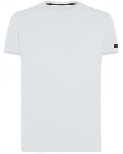Rrd Stretch oxford t-shirt mit logo - Weiß