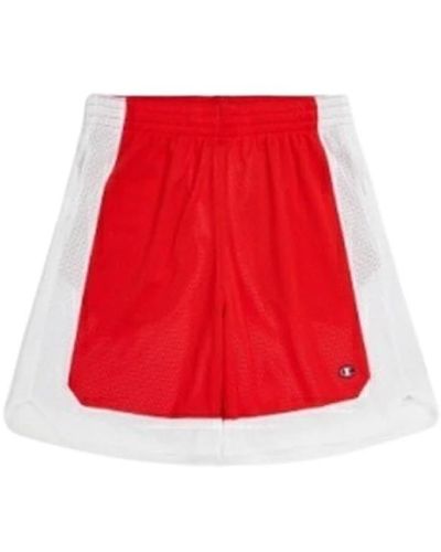 Champion Legacy schwarze bermuda basket shorts - Rot