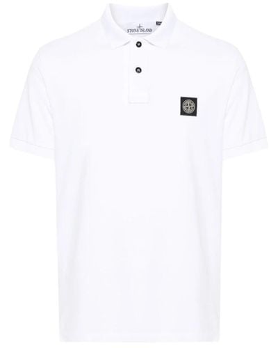 Stone Island Klassisches polo shirt in verschiedenen farben - Weiß