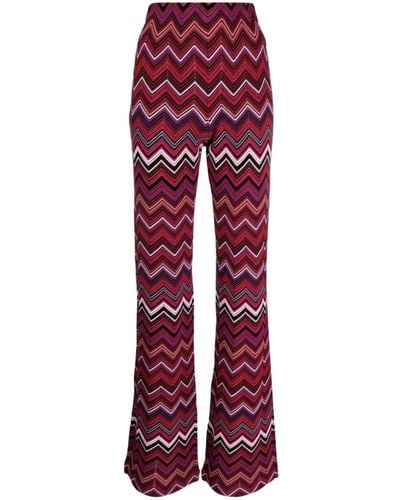 Missoni Zigzag-print Trousers - Red