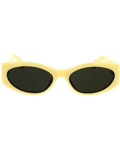 Jacquemus Ovale sonnenbrille grau/gelb gestell