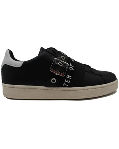 MOA Sneakers basse nere con fibbia - Nero