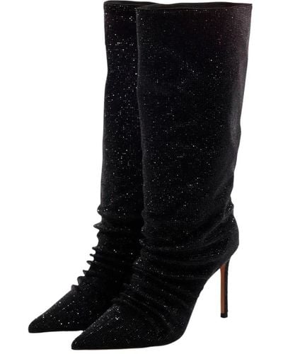Lola Cruz Heeled Boots - Black