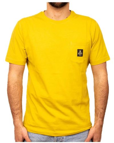 Refrigiwear T-shirt gialla hot spot con taschino - Giallo