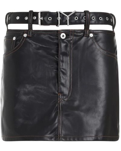 Y. Project Leather skirts - Schwarz