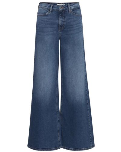 Ichi Weite bootcut-jeans - Blau