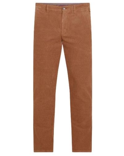 Tommy Hilfiger Trousers > slim-fit trousers - Marron