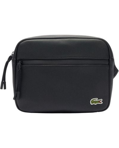 Lacoste Sporty crossbody bag with exterior pocket - Schwarz