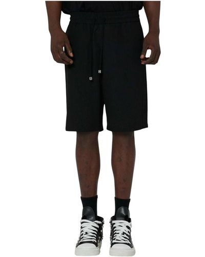 John Richmond Elastische taille felpa shorts mit taschen - Schwarz