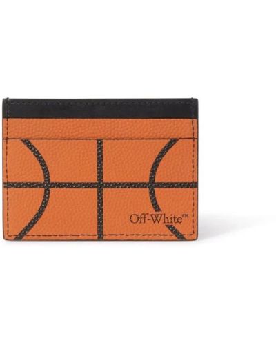 Off-White c/o Virgil Abloh Porta carte da basket con logo - Arancione
