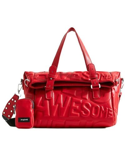 Desigual Bag plain zip pockets - Rojo