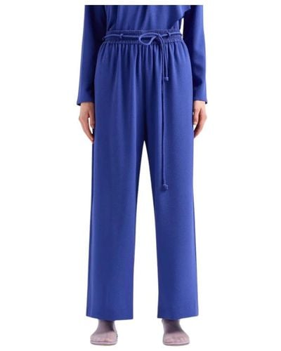 Emporio Armani Wide Trousers - Blue