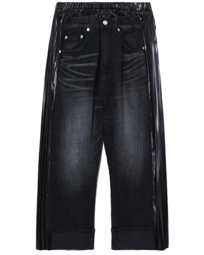 Junya Watanabe Weite cropped-jeans mit niedriger taille - Schwarz
