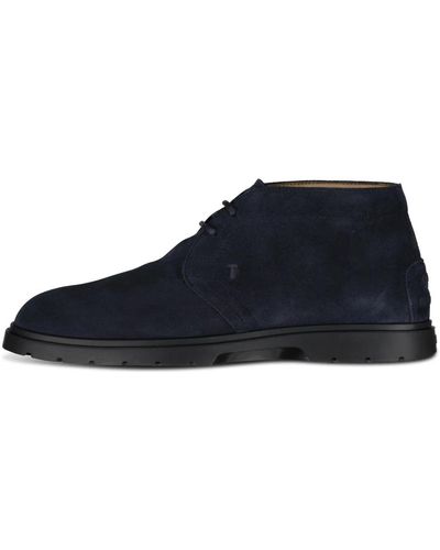 Tod's Shoes > boots > lace-up boots - Bleu