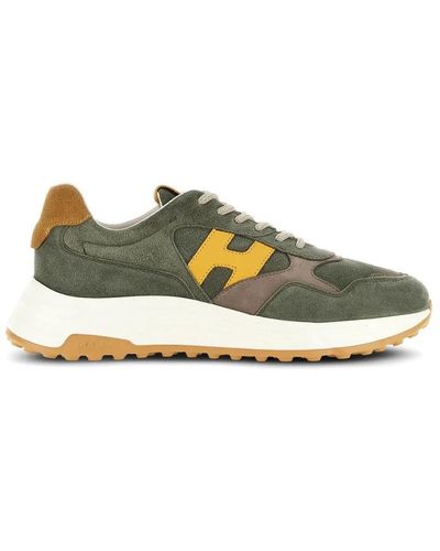 Hogan Hyperlight wildleder sneakers in khaki - Grün