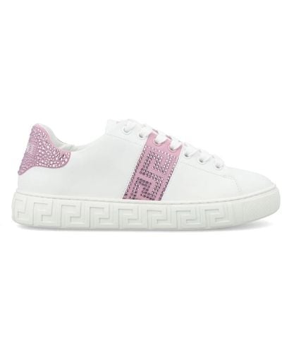 Versace Crystal greca low top sneakers - Pink