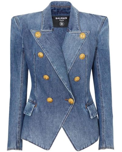 Balmain Jackets > denim jackets - Bleu