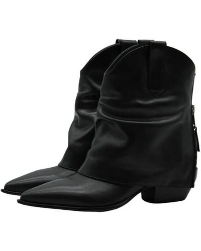 Elena Iachi Cowboy Boots - Black