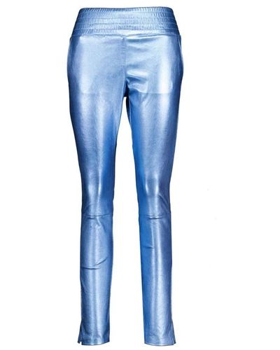 Ibana Trousers > leather trousers - Bleu