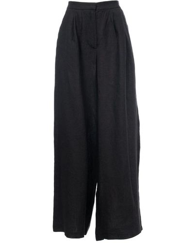 Le Tricot Perugia Wide Trousers - Black