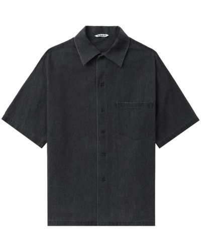 AURALEE Short Sleeve Shirts - Black