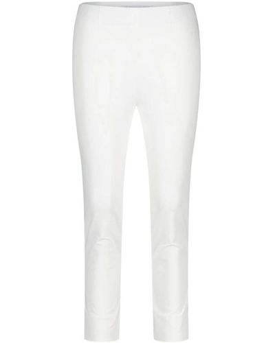 RAFFAELLO ROSSI Pantaloni high-waist slim-fit - Bianco