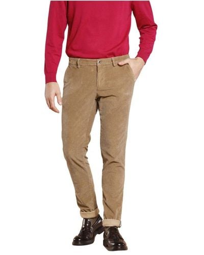 Mason's Slim fit chinos in biscuit farbe - Rot