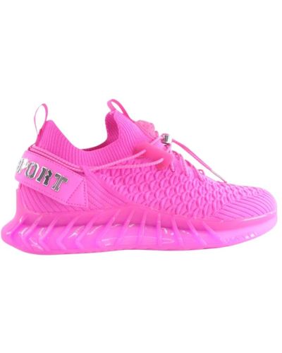 Philipp Plein Fuchsia sneakers für aktiven lebensstil - Pink