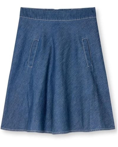 Mads Nørgaard Denim Skirts - Blue