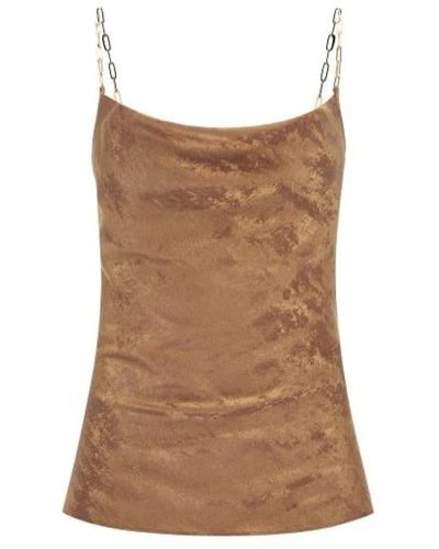 Guess Top con spalline a catenella - dorato luccichio - Marrone