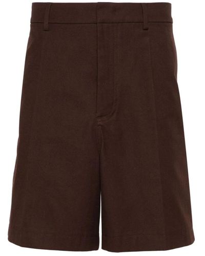 Valentino Garavani Shorts in cotone marrone elasticizzato