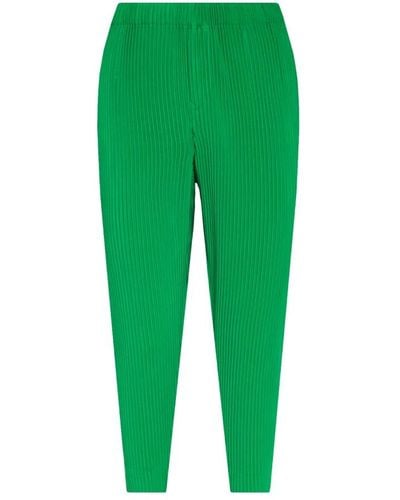 Issey Miyake Slim-Fit Trousers - Green