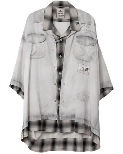 Maison Mihara Yasuhiro Doppellagiges twill hemd - Grau